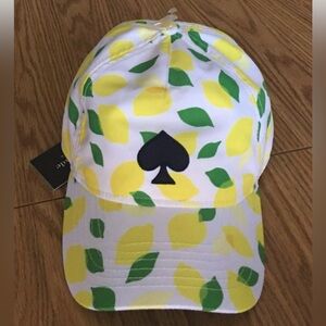 NWT Kate Spade Women's Lemon Toss Print Baseball Cap